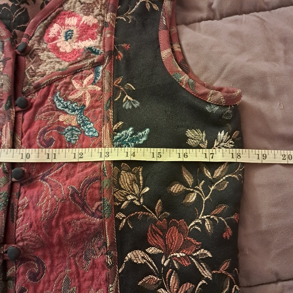 Vtg Coldwater Creek Vest Women's Small S Heavily Embroidered Asian Oriental Art - Picture 6 of 7